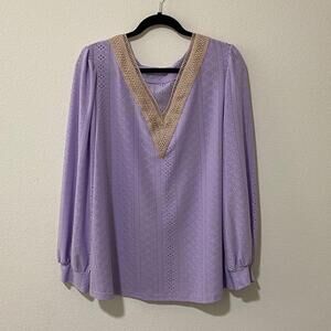 Womens Fall Tops V Neck Long Sleeve Shirts for Women Solid Color Knit Tunic Lace